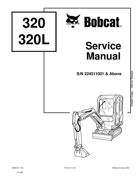 bobcat 320 compact excavator service repair manual|bobcat 320 excavator specs.